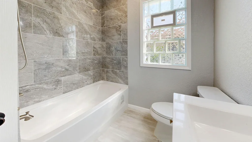 Bathroom renovation with new fixtures