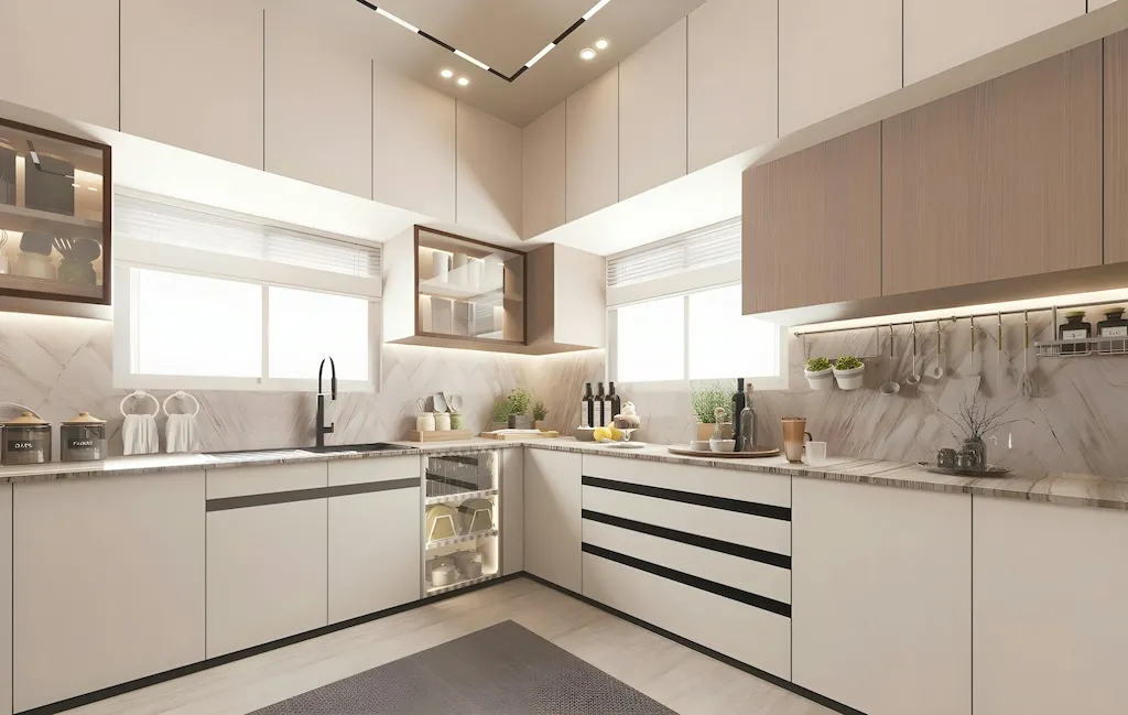 Functional modern kitchen with smart layout