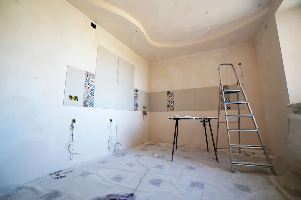 Home renovation project in progress