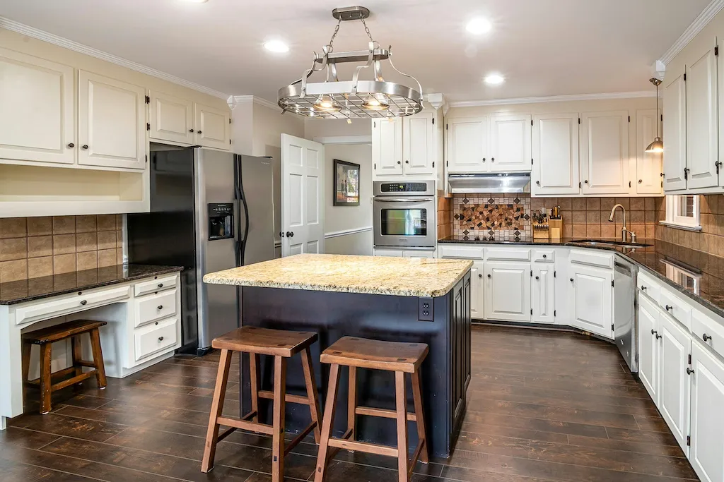 Custom kitchen cabinets with functional storage