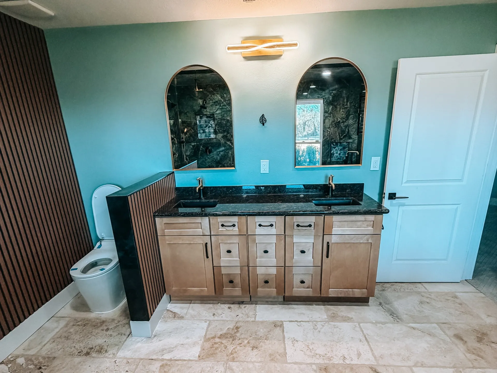 Black Garden Tub Primary Bathroom - Fulshear, TX